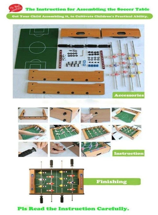 vikings Wooden Mid-Sized Foosball Mini Football Table Soccer Game, 51X31X10 cm 20 Inches for Kids - Image 4